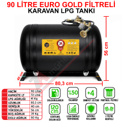 90 Lt EURO GOLD FİLTRELİ Karavan Lpg Tankı