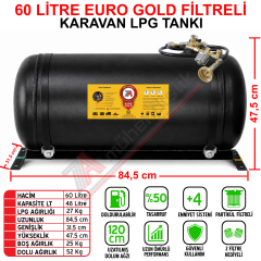 60 Lt EURO GOLD FİLTRELİ Karavan Lpg Tankı