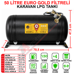 50 Lt EURO GOLD FİLTRELİ Karavan Lpg Tankı