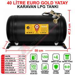 40 Lt EURO GOLD FİLTRELİ Karavan Lpg Tankı