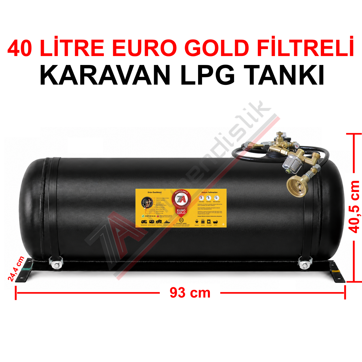 40 Lt EURO GOLD FİLTRELİ Karavan Lpg Tankı