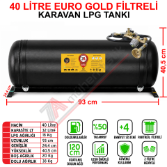 40 Lt EURO GOLD FİLTRELİ Karavan Lpg Tankı