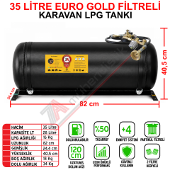 35 Lt EURO GOLD FİLTRELİ Karavan Lpg Tankı