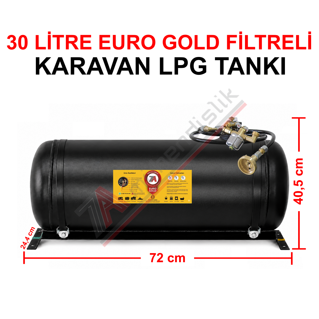 30 Lt EURO GOLD FİLTRELİ Karavan Lpg Tankı