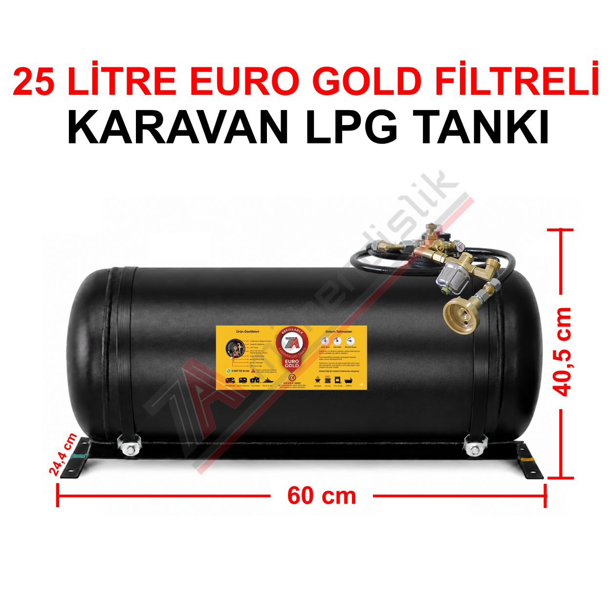 25 Lt EURO GOLD FİLTRELİ Karavan Lpg Tankı