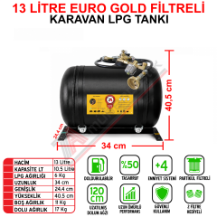 13 Lt EURO GOLD FİLTRELİ Karavan Lpg Tankı