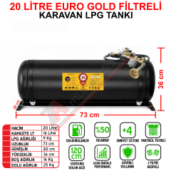 20 Lt EURO GOLD FİLTRELİ Karavan Lpg Tankı
